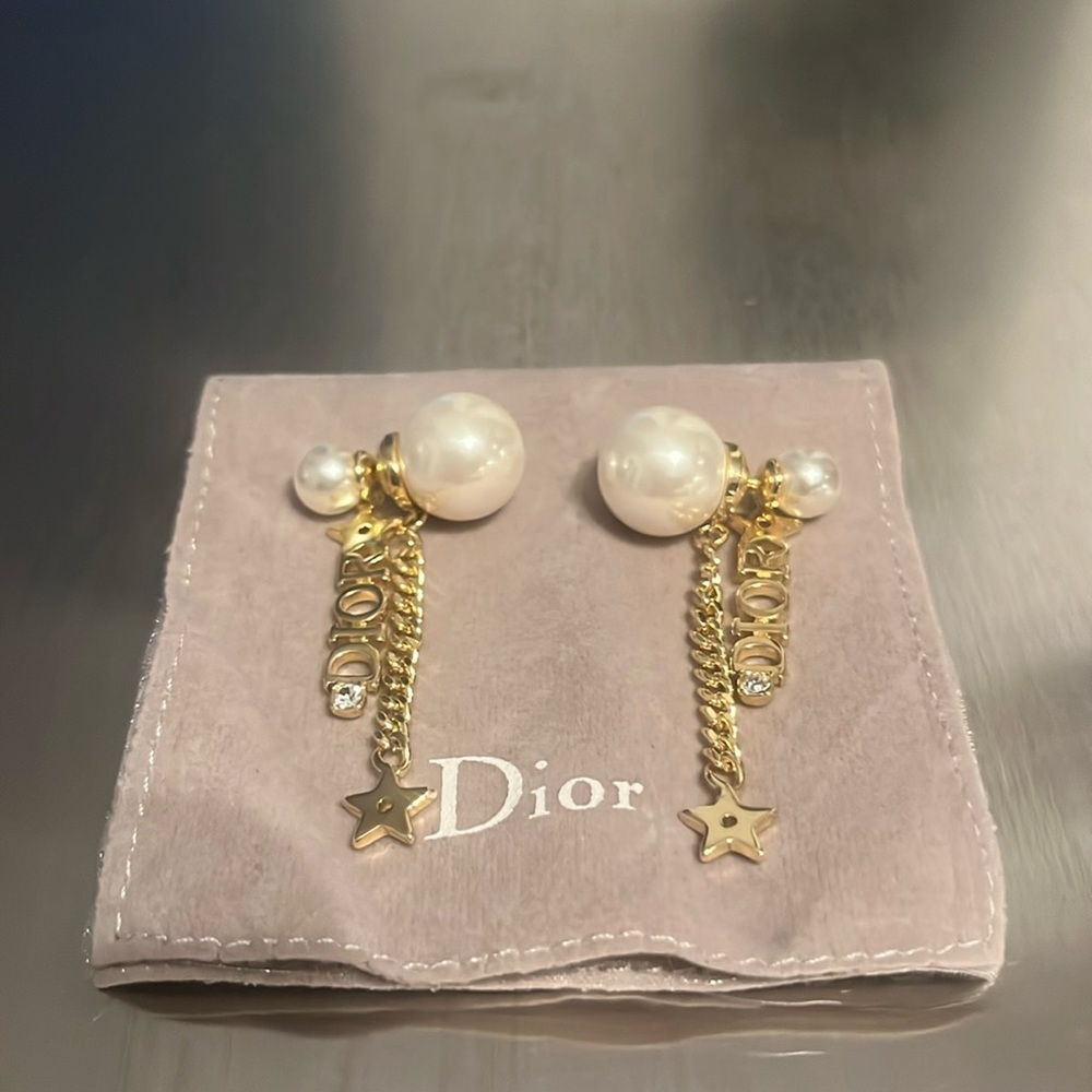 Dior drop earrings